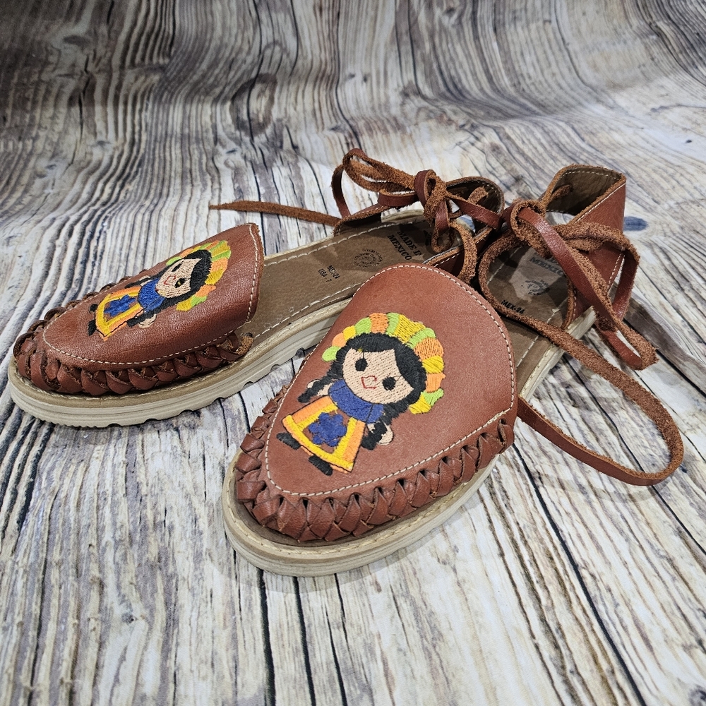 Colorful Women's Leather Huaraches